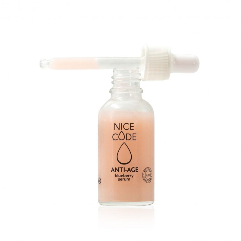 Омолаживающая сыворотка для лица ANTI-AGE blueberry serum NICE CODE, 30 мл